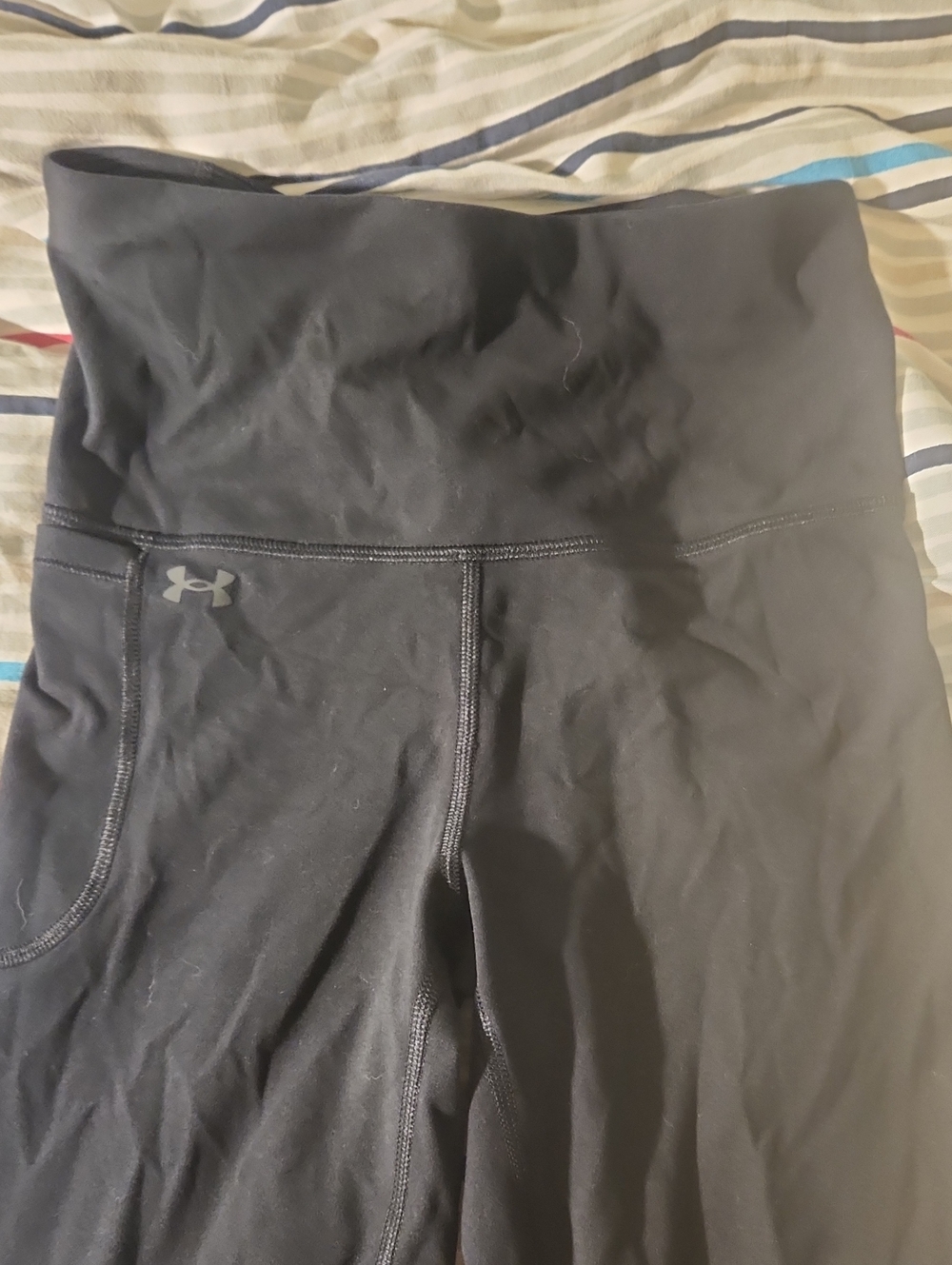 Under Armour Women's Motion Ultra High Rise Leggings Tights Pants Black Medium - Picture 9 of 13